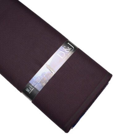 Don & Julio  Structured Terry Rayon Unstitched Suiting Fabric (Dark Wine)