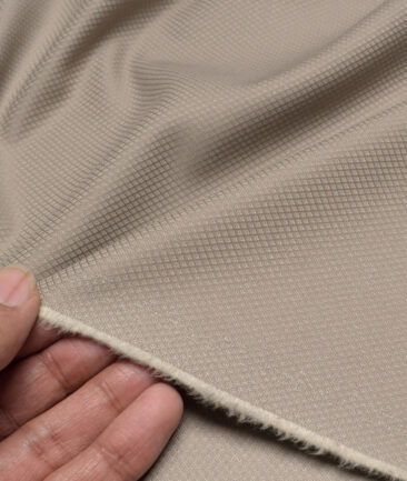 Don & Julio  Structured Terry Rayon Unstitched Suiting Fabric (Light Brown)