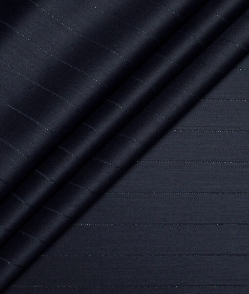 Don & Julio Striped Terry Rayon Unstitched Suiting Fabric (Dark Blue) Don & Julio Striped Terry Rayon Unstitched Suiting Fabric (Dark Blue)