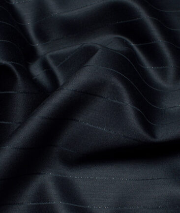 Don & Julio  Striped Terry Rayon Unstitched Suiting Fabric (Dark Sea Green)