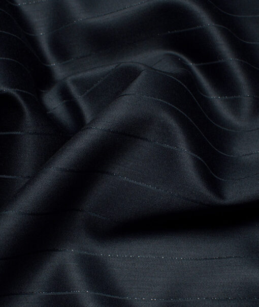 Don & Julio  Striped Terry Rayon Unstitched Suiting Fabric (Dark Sea Green)