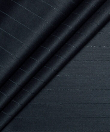 Don & Julio  Striped Terry Rayon Unstitched Suiting Fabric (Dark Sea Green)