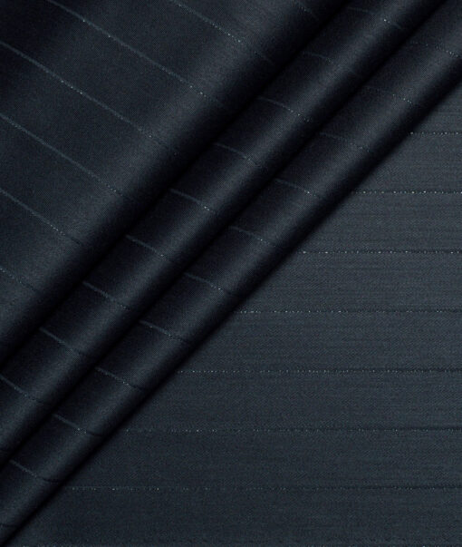 Don & Julio Striped Terry Rayon Unstitched Suiting Fabric (Dark Sea Green) Don & Julio Striped Terry Rayon Unstitched Suiting Fabric (Dark Sea Green)