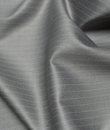 Don & Julio  Striped Terry Rayon Unstitched Suiting Fabric (Grey)