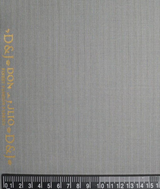 Don & Julio  Striped Terry Rayon Unstitched Suiting Fabric (Grey)