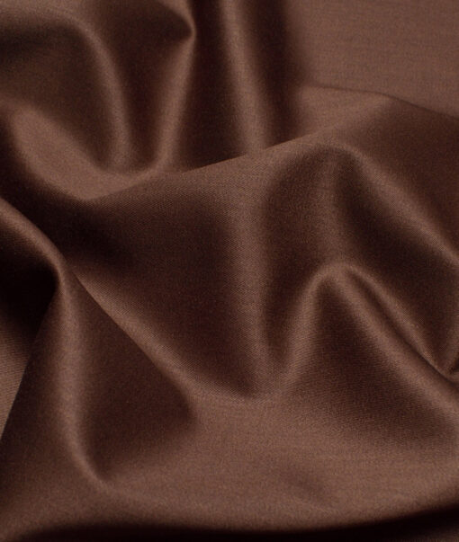 Italian Channel  Solids Terry Rayon Unstitched Suiting Fabric (Copper Brown)