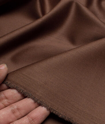 Italian Channel  Solids Terry Rayon Unstitched Suiting Fabric (Copper Brown)