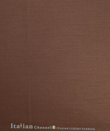 Italian Channel  Solids Terry Rayon Unstitched Suiting Fabric (Copper Brown)