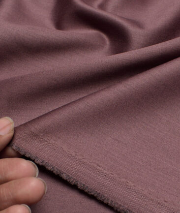 Italian Channel  Solids Terry Rayon Unstitched Suiting Fabric (Dark Mauve)