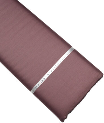 Italian Channel  Solids Terry Rayon Unstitched Suiting Fabric (Dark Mauve)
