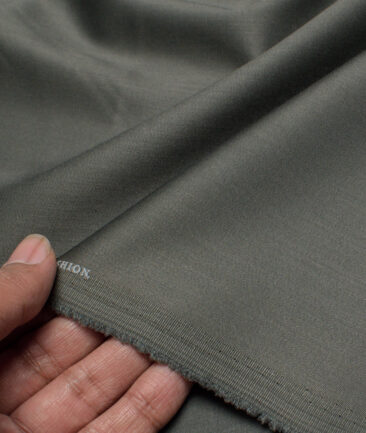 Italian Channel  Solids Terry Rayon Unstitched Suiting Fabric (Hazel Green)