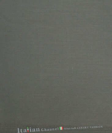 Italian Channel  Solids Terry Rayon Unstitched Suiting Fabric (Hazel Green)
