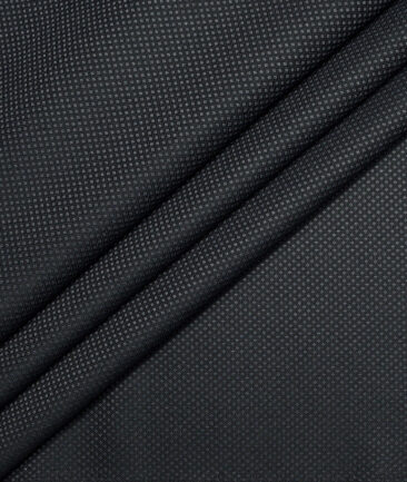 Italian Channel  Structured Terry Rayon Unstitched Suiting Fabric (Blackish Grey)