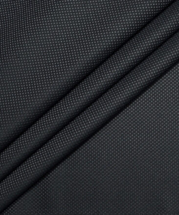 Italian Channel  Structured Terry Rayon Unstitched Suiting Fabric (Blackish Grey)