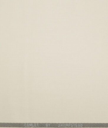 J.hampstead  Solids Terry Rayon Unstitched Suiting Fabric (Cream)
