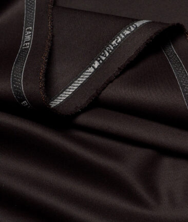 J.hampstead  Solids Terry Rayon Unstitched Suiting Fabric (Dark Chocolate Brown)