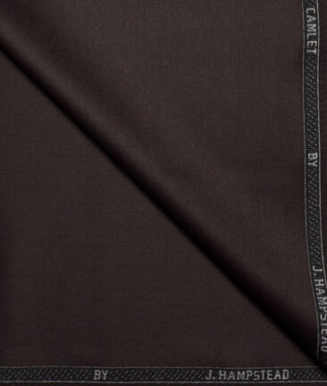 J.hampstead  Solids Terry Rayon Unstitched Suiting Fabric (Dark Chocolate Brown)