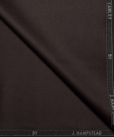 J.hampstead  Solids Terry Rayon Unstitched Suiting Fabric (Dark Chocolate Brown)