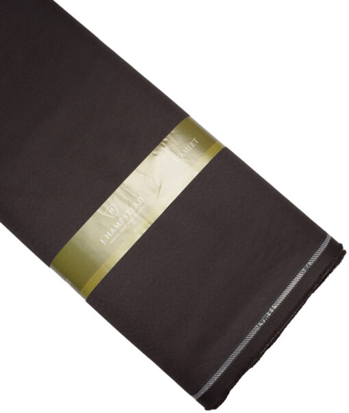 J.hampstead  Solids Terry Rayon Unstitched Suiting Fabric (Dark Chocolate Brown)
