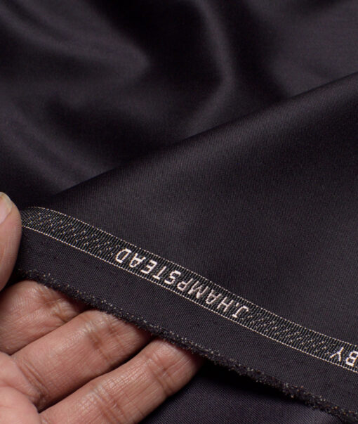 J.hampstead  Solids Terry Rayon Unstitched Suiting Fabric (Dark Purple)