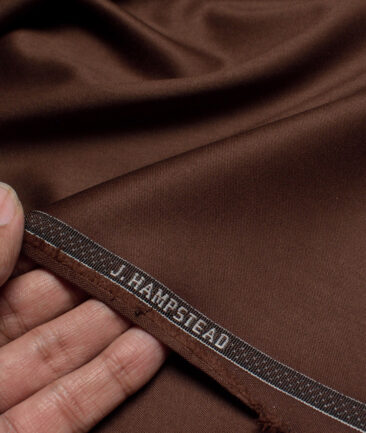 J.hampstead  Solids Terry Rayon Unstitched Suiting Fabric (Irish Coffee Brown)