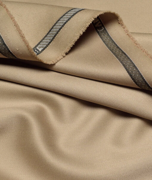 J.hampstead  Solids Terry Rayon Unstitched Suiting Fabric (Light Brown)
