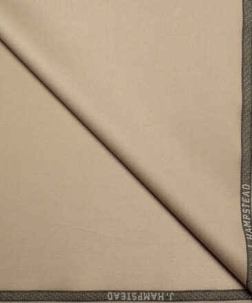 J.hampstead  Solids Terry Rayon Unstitched Suiting Fabric (Light Brown)