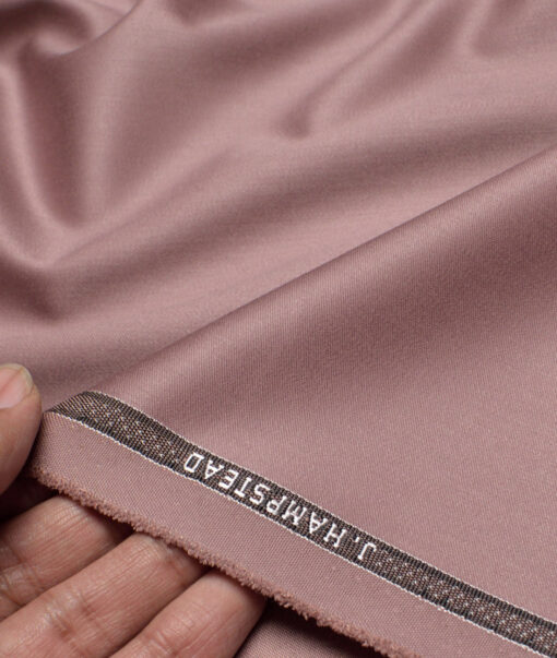 J.hampstead  Solids Terry Rayon Unstitched Suiting Fabric (Light Mauve)