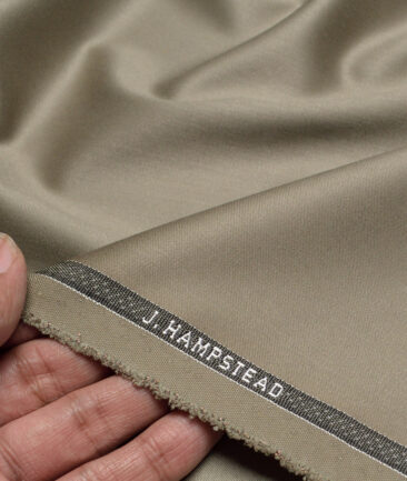 J.hampstead  Solids Terry Rayon Unstitched Suiting Fabric (Olive Haze Green)