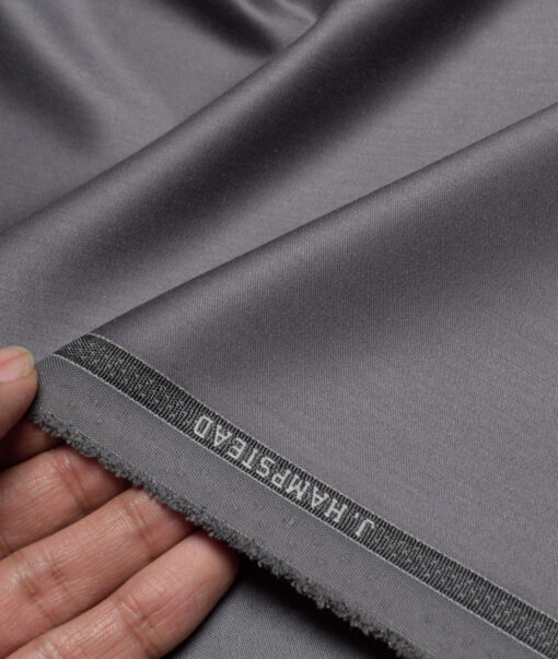 J.hampstead  Solids Terry Rayon Unstitched Suiting Fabric (Slate Grey)