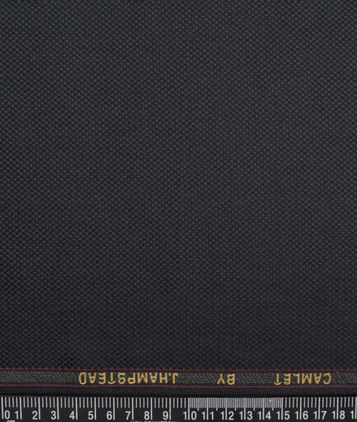 J.hampstead  Structured Terry Rayon Unstitched Suiting Fabric (Blackish Grey)