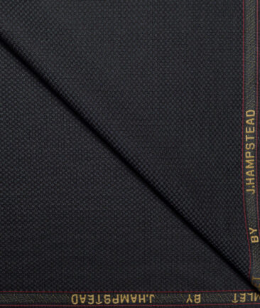 J.hampstead  Structured Terry Rayon Unstitched Suiting Fabric (Blackish Grey)