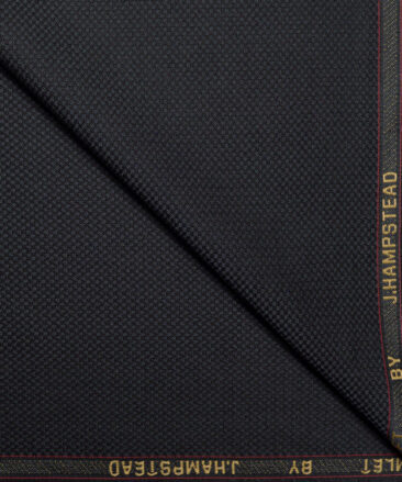 J.hampstead  Structured Terry Rayon Unstitched Suiting Fabric (Blackish Grey)