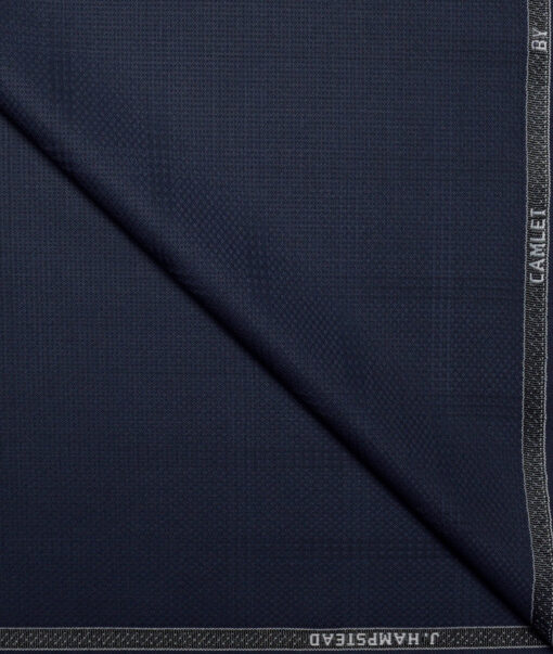 J.hampstead Checks Terry Rayon Unstitched Suiting Fabric (Dark Navy Blue) J.hampstead Checks Terry Rayon Unstitched Suiting Fabric (Dark Navy Blue)