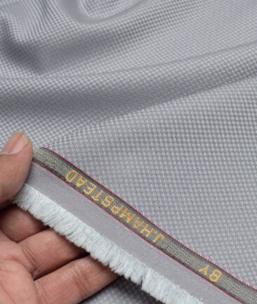 J.hampstead  Structured Terry Rayon Unstitched Suiting Fabric (Silver Grey)