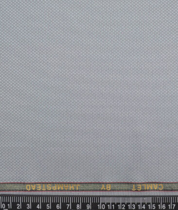 J.hampstead  Structured Terry Rayon Unstitched Suiting Fabric (Silver Grey)