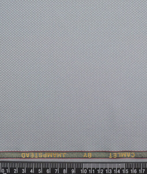 J.hampstead  Structured Terry Rayon Unstitched Suiting Fabric (Silver Grey)