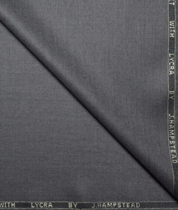 J.hampstead  Striped Terry Rayon Unstitched Stretchable Suiting Fabric (Grey)