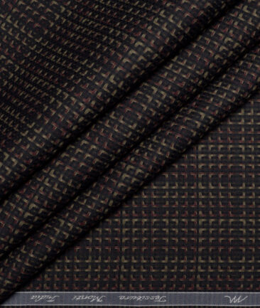 Tessitura Monti  Giza Cotton Checks Shirting Fabric (Black)