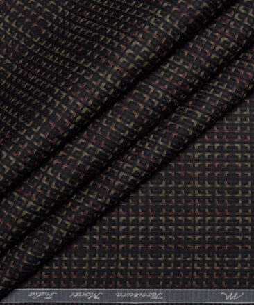 Tessitura Monti  Giza Cotton Checks Shirting Fabric (Black)