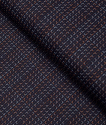 Tessitura Monti  Giza Cotton Checks Shirting Fabric (Dark Blue)