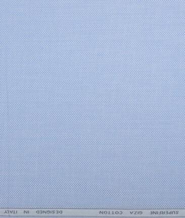 Tessitura Monti  Giza Cotton Structured Shirting Fabric (Sky Blue)