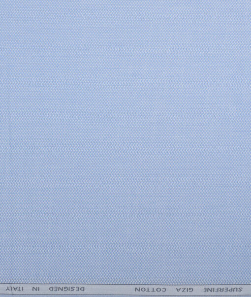 Tessitura Monti  Giza Cotton Structured Shirting Fabric (Sky Blue)