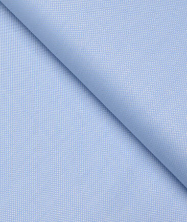 Tessitura Monti  Giza Cotton Structured Shirting Fabric (Sky Blue) - Image 4