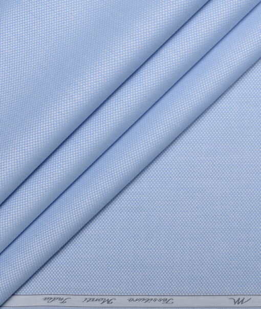 Tessitura Monti Giza Cotton Structured Shirting Fabric (Sky Blue) Tessitura Monti Giza Cotton Structured Shirting Fabric (Sky Blue)