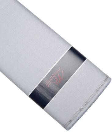 Tessitura Monti 2 Ply 70's Giza Cotton Striped Shirting Fabric (Light Grey)