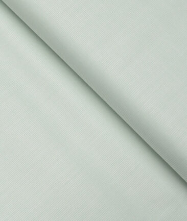 Tessitura Monti 2 Ply 70's Giza Cotton Striped Shirting Fabric (Light Olive Green)