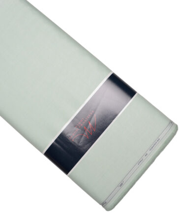 Tessitura Monti 2 Ply 70's Giza Cotton Striped Shirting Fabric (Light Olive Green)