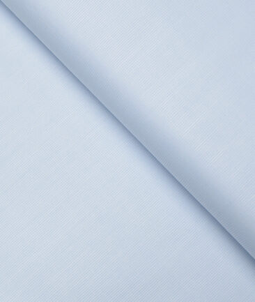 Tessitura Monti 2 Ply 70's Giza Cotton Striped Shirting Fabric (Sky Blue)