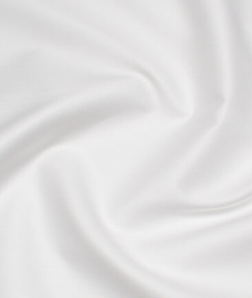 Tessitura Monti 2 Ply 70's Giza Cotton Striped Shirting Fabric (White)
